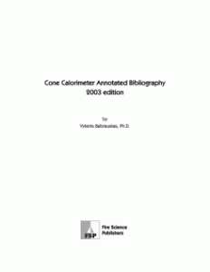 White paper cover of Cone Calorimeter Bibliography, 2003 Edition