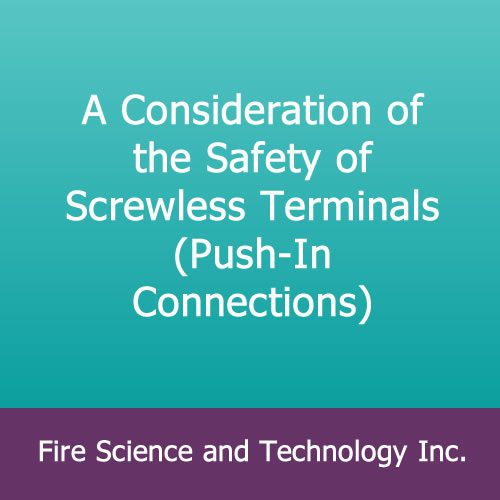 A consideration of the safety of screwless terminals ( push-in connections )